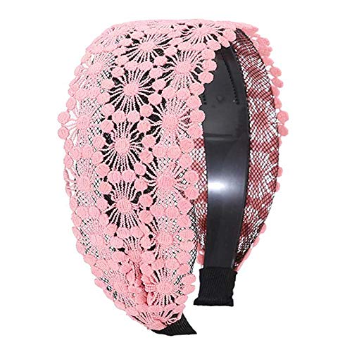 Loneedy Non-Slip Multicolor Lace Headband Wide-Head Cutout Hard Headbands For Women And Girls (Sun Flower) #TOP4