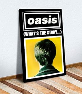 CanvasArtShop OASIS GALLAGHER WHATS THE STORY POSTER CANVAS WALL POP ART PRINT DEEP FRAMED (8in x 12in / 20cm x 30cm)