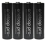 Eneloop 0B-EYUA-4XDI Pro AA High Capacity Ni-MH Pre-Charged Rechargeable Battery with Holder Pack of...