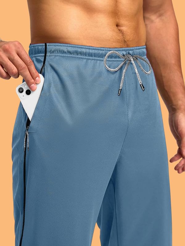 Image of Pinkmint Men's Spandex Track Pant ll Stylish Regular Fit Track with Side Zip Pocket ll Gym Wear ll Yoga ll Sports (Pack of 1 | Available in Plus Size)