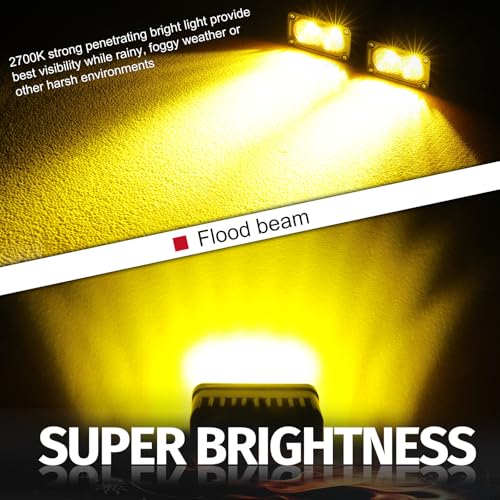 Image of LED Pods Amber 3 inch Driving Fog Light Pod Offroad Light Cube