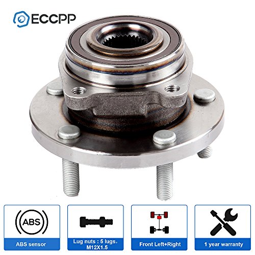 Eccpp 2 Pcak New Complete Front Wheel Hub Bearing Assembly For D Odge Avenger Caliber C Hrysler Sebring 2008 2009 2010 2011 2012 2013 2014 5 Lugs W/Abs Left/Right 513263 X2 #TOP1