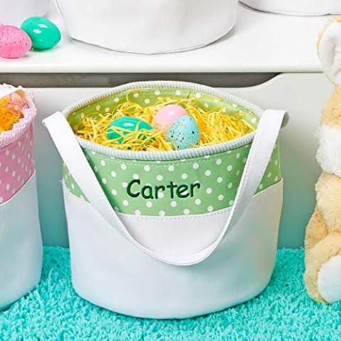 Personalized Soft and Light Easter Basket (Green) Cover