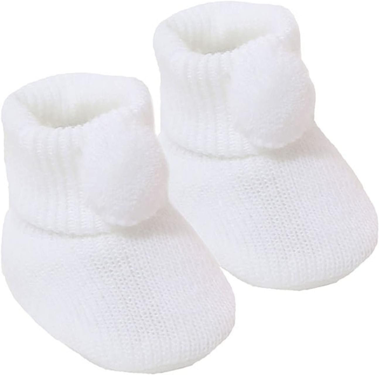 Royal IconNewborn Baby Booties 0-3 Months Baby Boys Girls Pom Pom Booties Adorable Warm Soft Stylish Bootees Ideal for Indoor and Outdoor Use RI408