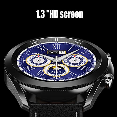 Heren Slim Horloge 1.3"Touchscreen Bluetooth Call Smartwatch Hartslag Bloeddruk Slaapbewaking Fitness Tracker Stappenteller Calorie Sport Smart Watch,Silver - Afbeelding 3