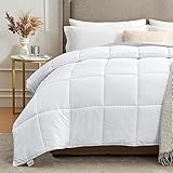 Homelike Moment Oversized Queen Comforter - White Duvet Insert Down Alternative Bed Comforter, Lightweight Bedding Comforters Oversize Queen Soft All Season with Coner Tabs White Square Embossed