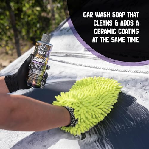 Image of Chemical Guys HydroSuds Ceramic Shine High Foaming Car Wash Soap (Works with Foam Cannons, Foam Guns or Bucket Washes) For Cars, Trucks, Motorcycles, RVs & More, 32 fl oz, Berry Scent - CWS21232
