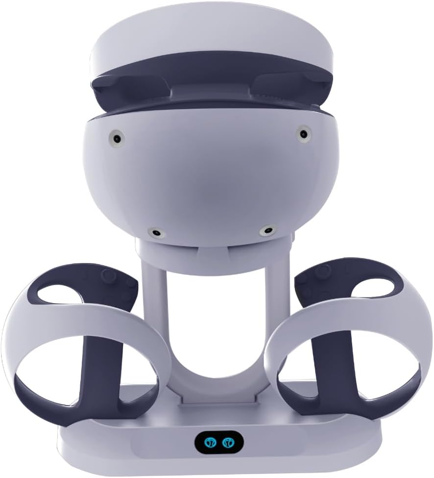 Charging Dock VR Headset Charging Stand with Storage Gaming Accessories Quality ABS Material Compact- Used for PS-VR2