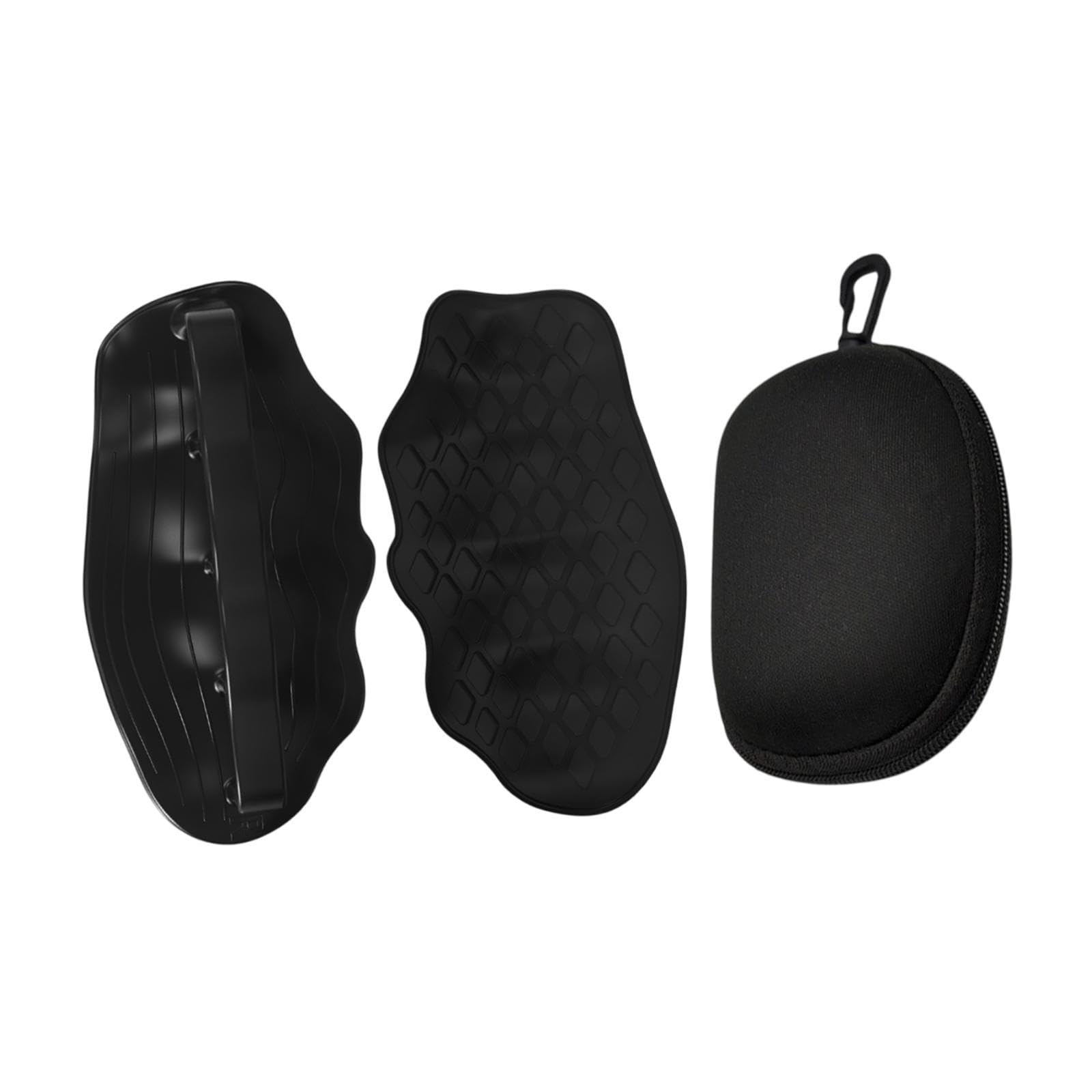 kowaku 2Pcs Weight Lifting Grips Gym Gloves Hand Protector Silicone Workout Grips with EVA Case for Sports,Women Men,Gymnastics,Bar, Black