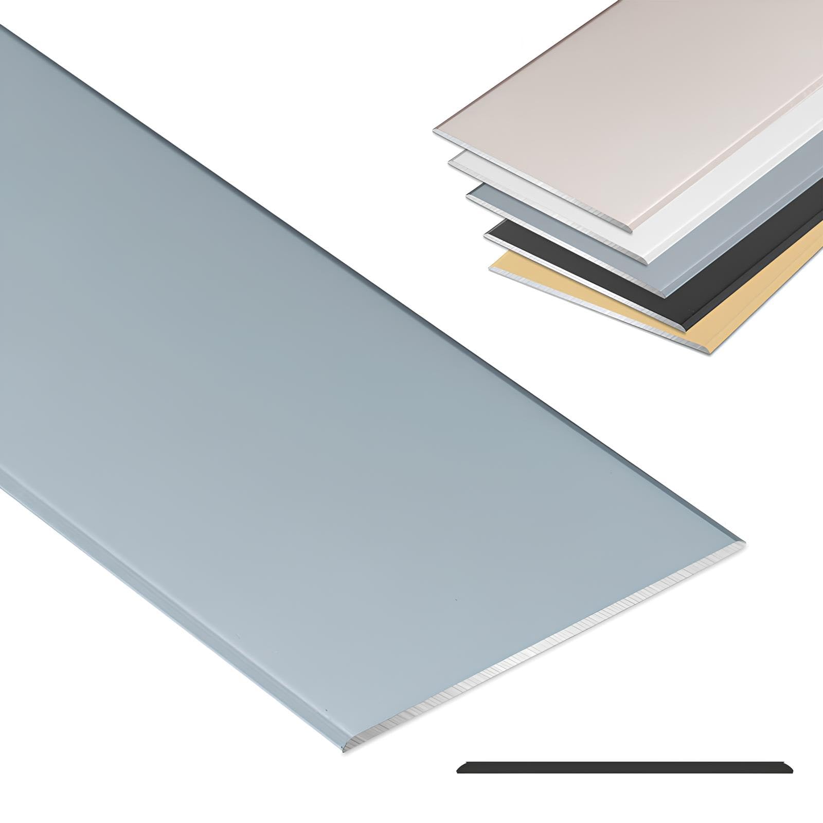 70mm Extra Wide Aluminum Flat Self Adhesive Floor Transition Strip Door Bar