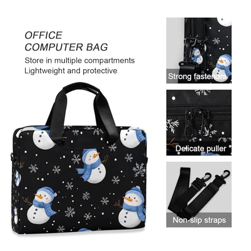 Funda Maletín para Portátil Snowman Snowflake 13 a 15.6 pulg miniatura 5