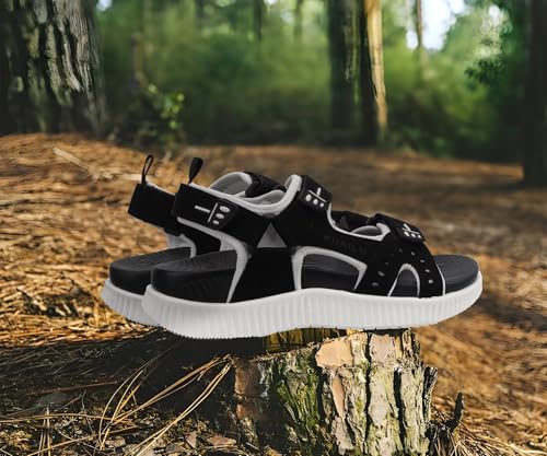 Image of KuaiLu Mens Hiking Sandals With Arch Support Sport Recovery Athletic Walking Sandals For Man Outdoor Summer Casual Thick Cushion Beach Water Fisherman Sandal Size 7-15