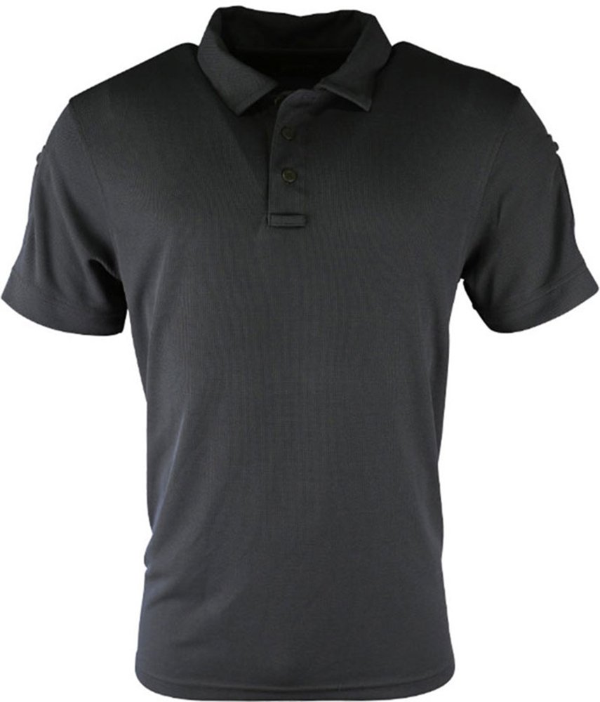 Kombat Tactical Combat Military Army Tactical Polo Shirt T-Shirt Ventex Top - Black(XL)