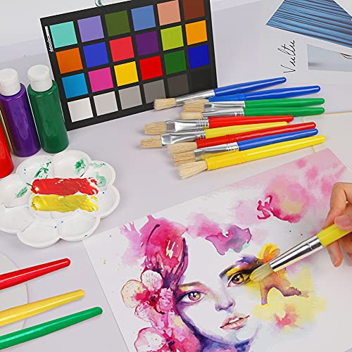 12Pcs Paint Brushes For Kids, Mcpinky Toddler Paint Brushes Large Chubby Paintbrushes Preschool Paint Brushes For Washable Paint Acrylic Paint Yellow #TOP5