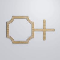 Vista 51 de 19 7/8"W X 11 3/8"H pequeños Bradley decorativos calado madera paneles de pared, aliso