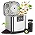 4L Electric Composter for Kitchen: Indoor Smart Quick Composting Machine with LED Timer Display, Odorless/Low-Noise Auto Garbage Disposal Home Countertop Compost Bin,Turn (Black)