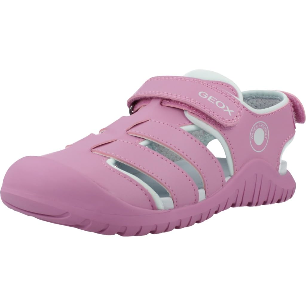 Geox J S. FUSBETTO PRO GI Sandal, DK Pink/Aqua, 27 EU