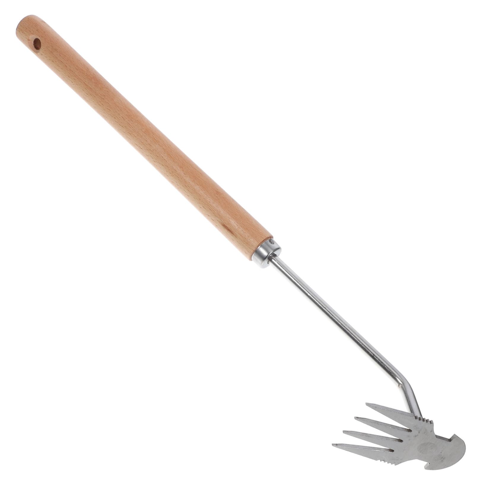 INOOMP 5stücke Gartenwerkzeug Zum Entfernen Von Unkraut Zahn Handweeder Aus Edelstahl Mit Ergonomischem Holzgriff Für Effektives Wurzeljäten Im Garten Und Dem Rasen