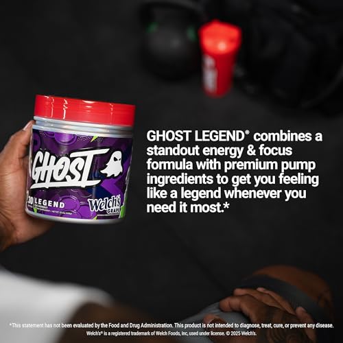 image for GHOST Legend Pre-Workout Powder, Welch's Grape - 30 Servings – Pre-W