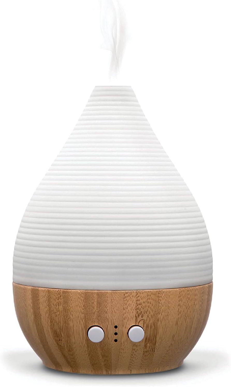 ZEIGGA LAB Essential Oil Diffuser 180ml Handmade Ceramic Aromatherapy Humidifier with Adjustable Mist Mode and Night Light, Waterless Auto Shut-Off and 4 Timers for Home Office Yoga SPA