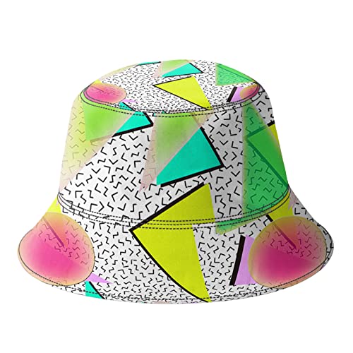 Wdpsuxin Mens Retro 80S 90S Memphis Graphics 2 Piece Tracksuit Hawaiian Button Down Shirt And Compression Liner 2 In 1 Shorts Sets With Bucket Hats Large #TOP5