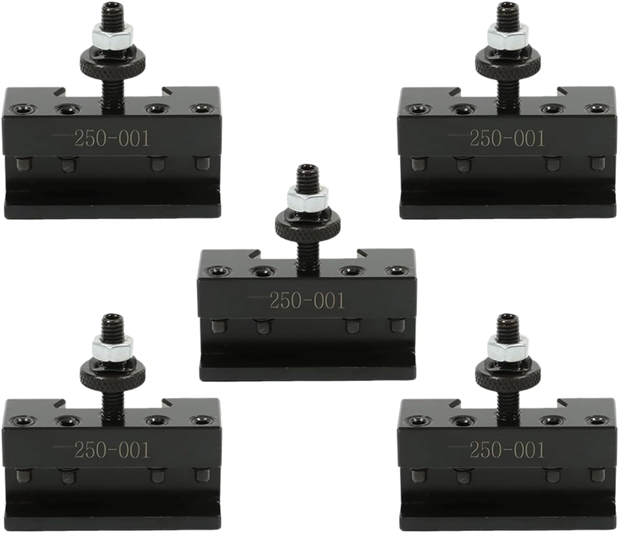 findmall 5Pcs OXA 1 Quick Change Turning & Facing Lathe Tool Post Holder 250-001 Tool Holder Fit for Lathe