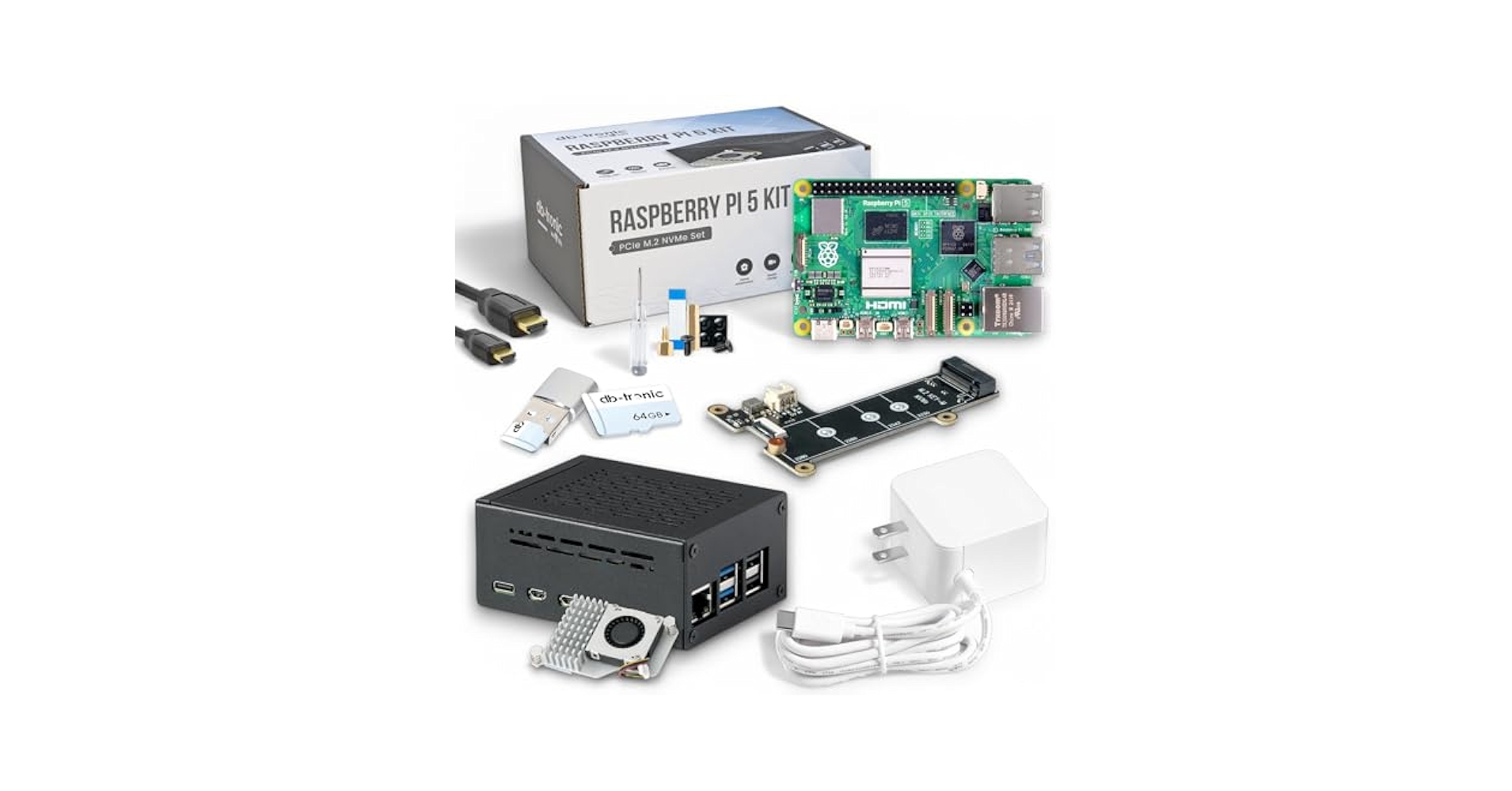 Raspberry Pi 5 8GB＋M.2 SSD 256GB＋クーラーセット Amazon.com: GeeekPi Metal Case for Raspberry Pi 5, with Pi 5