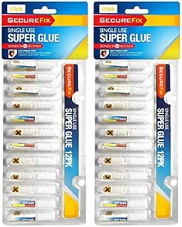 FERRIS | 20pk Single Use Super Glue x 1.5g | Dries in Just 10 Seconds | Instant Bond Strong Adhesive for Plastic, Wood, DIY & Crafts