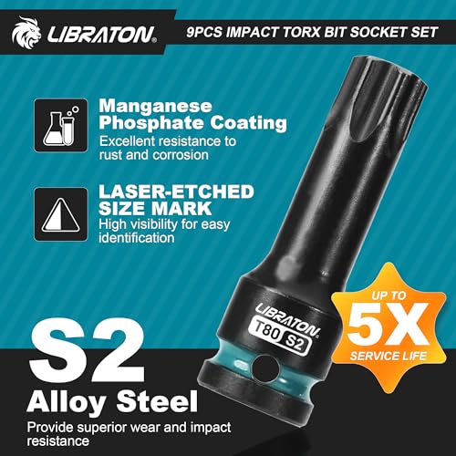 Douilles Torx LIBRATON pour extraire les vis bloquées sans foirer l'empreinte - 3