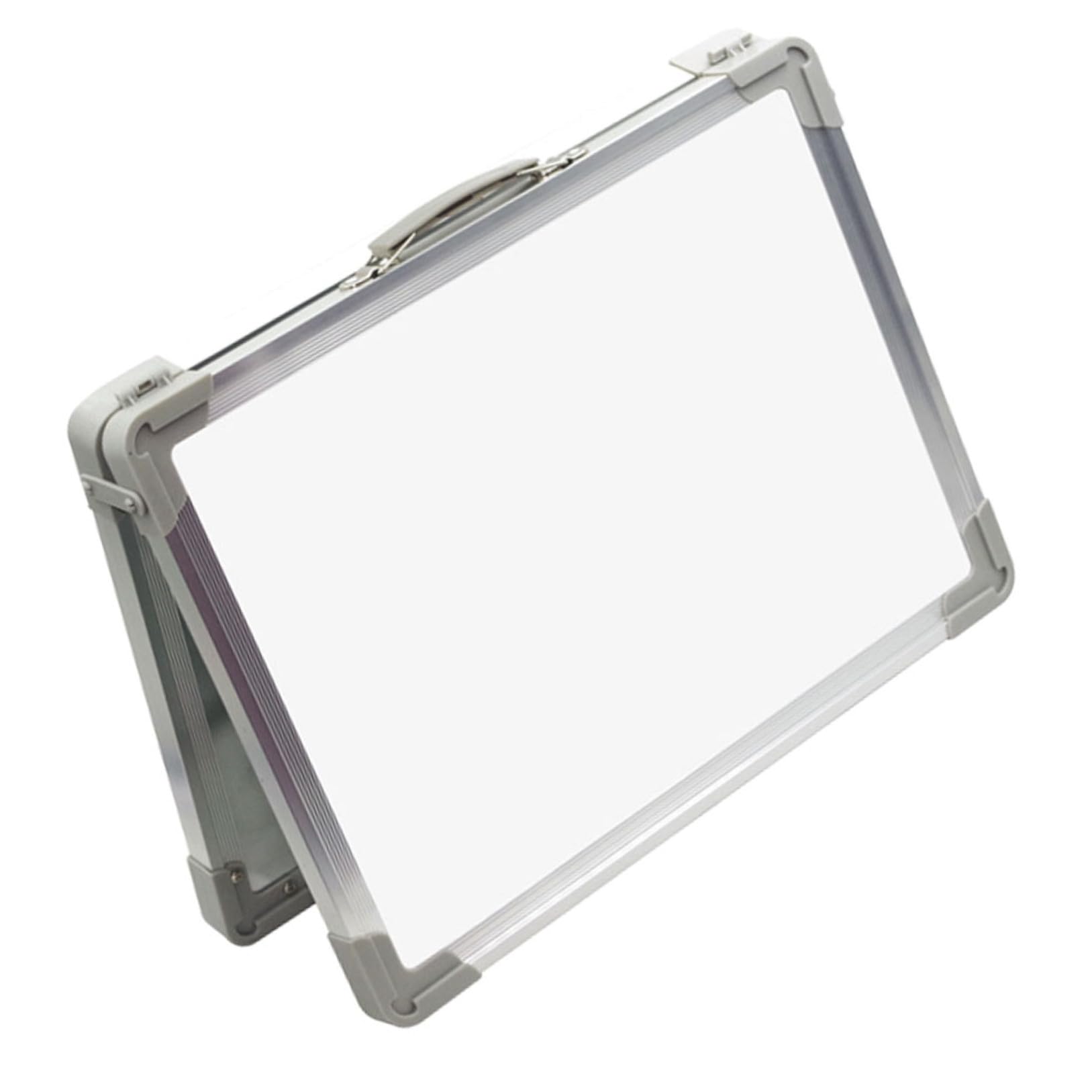 Lavagna Bianca Magnetica Doppia Faccia Mini da Tavolo | Pieghevole, Lega di Alluminio e Abs, Superficie Liscia a Scrittura, Scuola e Ufficio