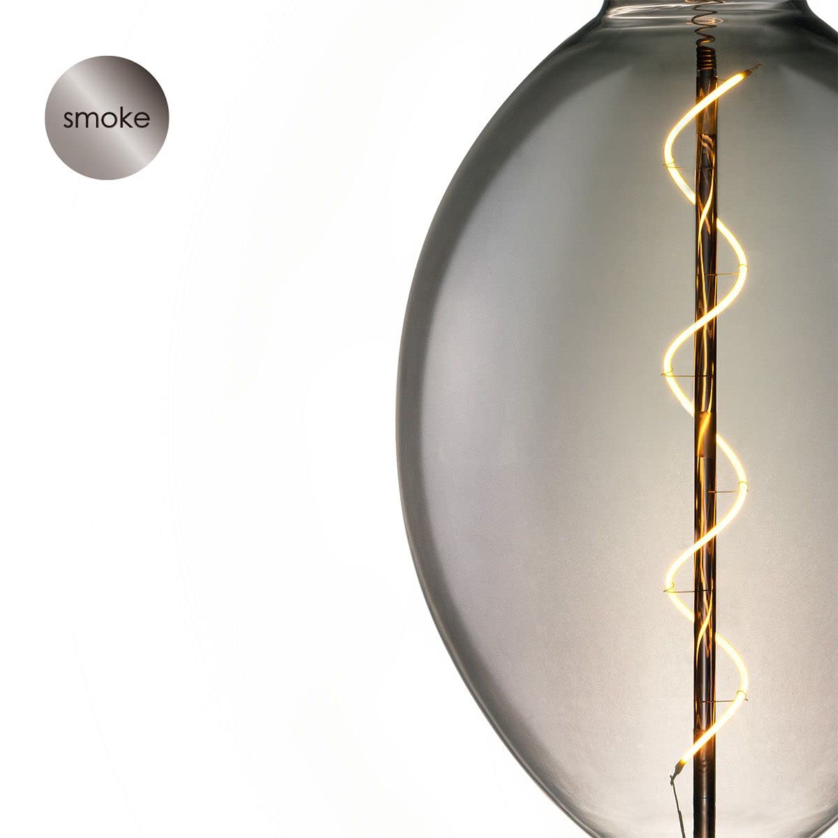 Home Sweet Home Edison Vintage E27 | LED-Filament-Leuchtmittel Carbon | Oval LED-Lampe | Rauch | Dimmbar | 4W 100lm 1800K | warmweißes Licht | für E27-Fassungen