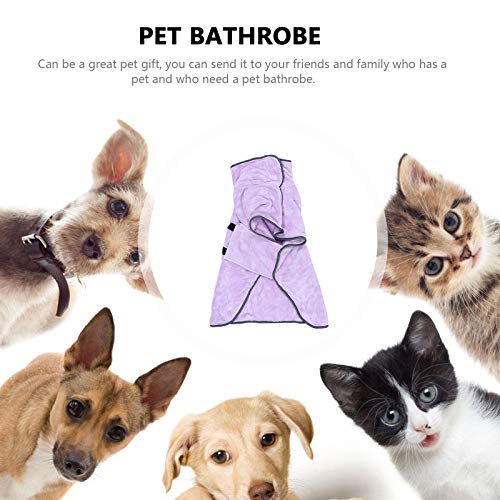 TEHAUX Toalha de banho macia para cães 1 unidade Roupão de banho superabsorvente para cachorros Supr