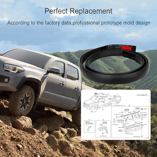 2Pcs Roof Molding Drip Weatherstrip 75551-04063, Car Roof Moulding Trim Seal Kit Compatible with Toyota Tacoma Double CAB 2005 2006 2007 2008 2009 2010 2012 2013 2014 2015