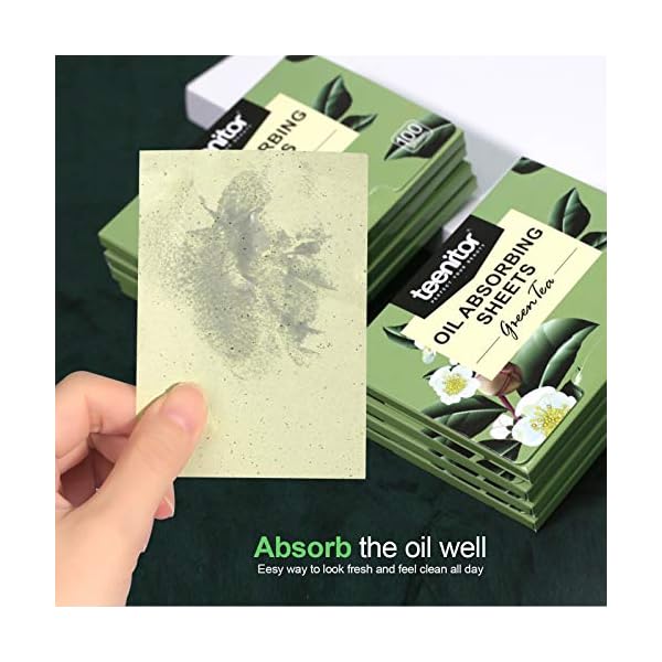 Teenitor Oil Blotting Sheets for Face, 800 Sheets Oil Absorbing Sheets for Face, Natural Green Tea Blotting Paper for Oily Skin, Face Oil Sheets for Your Face Oil Wipes for Face, Oil Control Film
