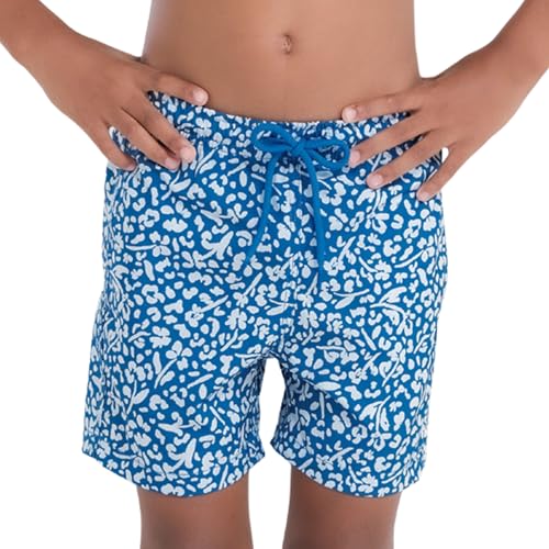 MASH INFANTIL Bermuda Masculina Praia Verão Liberty Cós Ajustável Menino, Azul Denim, M
