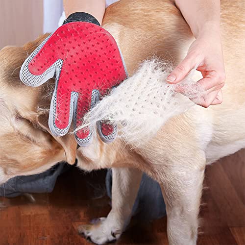 Marchul Soft Cat Grooming Gloves, Efficient Pet Hair Remover Massage Mitt, Deshedding Brush Gloves For Cats, Dogs, Rabbits And Horses #TOP2