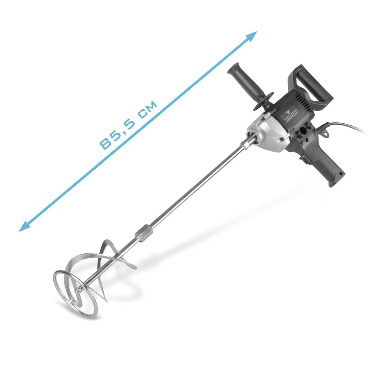 STAHLWERK Agitatore RW-800 ST - 800 W, 500 giri/min, mescolatore elettrico per malta in versione compatta e robusta, agitatore stabile, miscelatore per malta, miscelatore per calcestruzzo, miscelatore