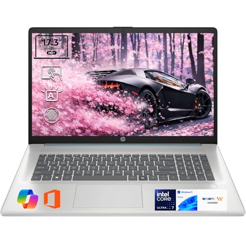 HP 17.3�C���`�^�b�`�X�N���[���m�[�g�p�\�R���AAI�r�W�l�X�m�[�g�p�\�R���A�p���t����Intel Ultra 7 255U(Beats i7-1355U)�A64GB DDR5 RAM�A2TB SSD�A�w�䃊�[�_�[�A�o�b�N���C�g�L�[�{�[�h�AWindows