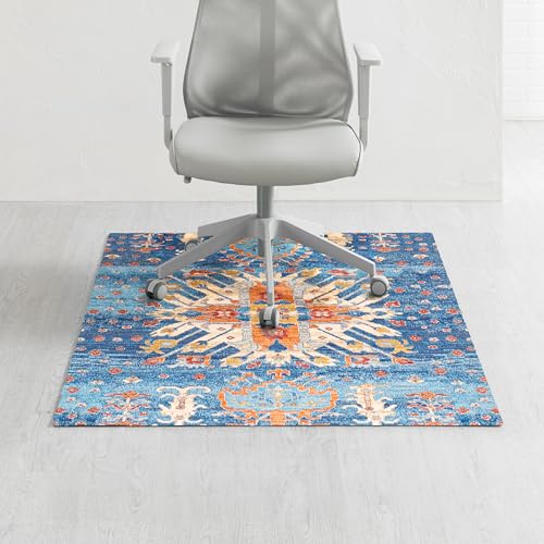 Anji Mountain Rug'd Chairmat Carpet Desk Mat-Jacquard Woven Top, Anti-Slip Backing for Low Pile Carpets & Hard Surfaces - Office Chair Desk Accessories Floor Chair mats, Las Cruces (40 x 54) -  AMB9002-4054