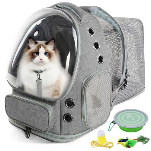 Wuciray Expandable Cat Carrier Backpack No Tools Required large Pet Carrier Backpack Suitable for Cats and Dogs Weighing up to 8KG Cat Bag with Inner Safety Hook for Travel Hiking Camping