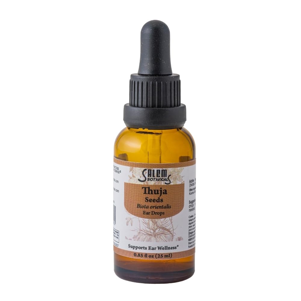 Salem Botanicals - Thuja Herbal Ear Drops - 0 85 fl oz of Natural Ear Care