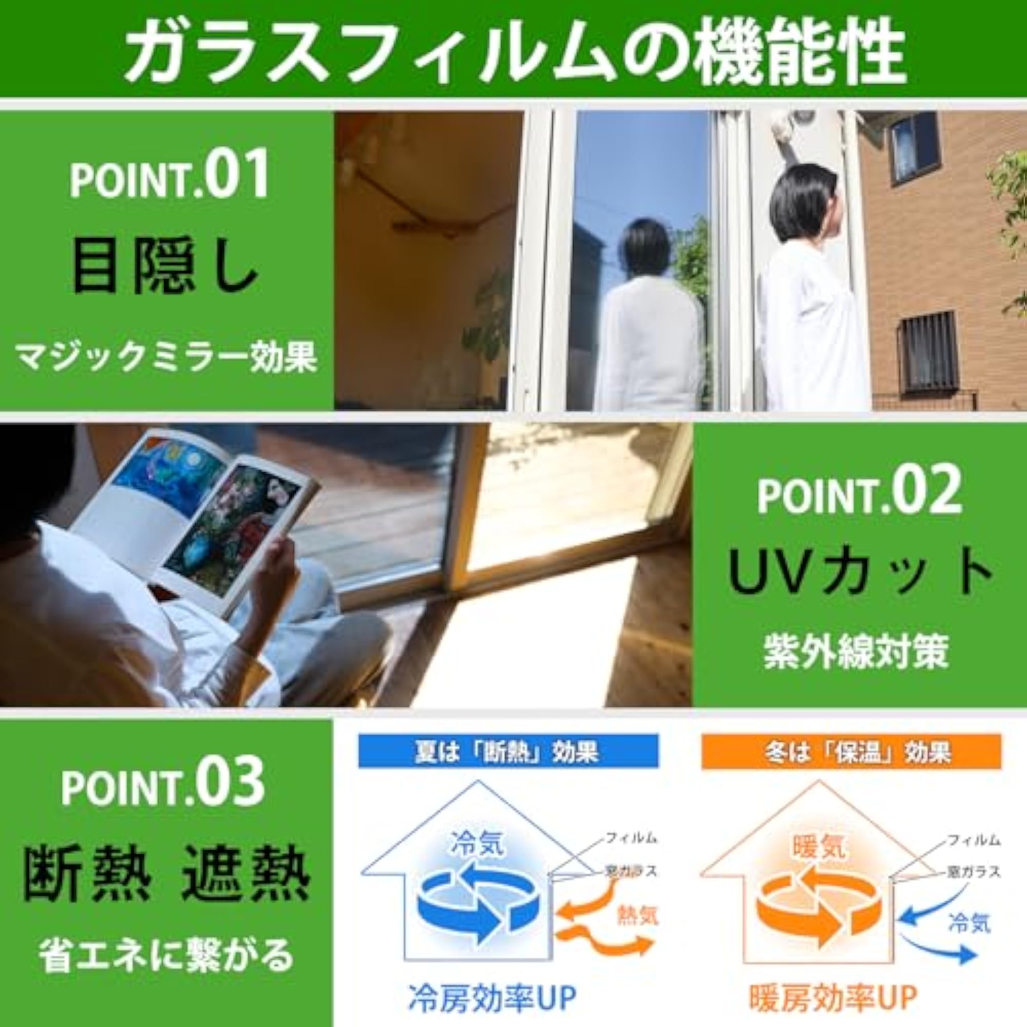 Window Film, Glass Shatterproof, Window Insulation Sheet