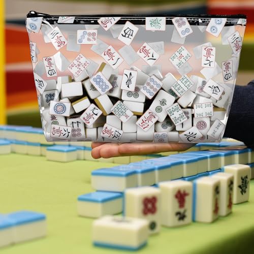 2 bolsas para fichas de Mahjong con cierre 33x19x8 cm miniatura 6