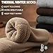 EBMORE Merino Wool Socks for Men Winter Thermal Warm Thick Hiking Boot Heavy Valentines Day Gifts for Him Stocking Stuffers Soft Cozy Socks for Cold Weather 5 Pack(Solid Colors(5pairs))
