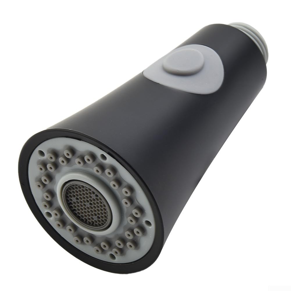 Ensemble de pulvérisation de robinet de cuisine extractible avec capacité de débit en deux étapes conçu pour un montage standard de 1,27 cm (noir)
