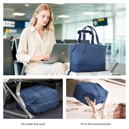 Image of TOPEAST Travel Duffle Bag, Weekender Bags for Women with Shoe Compartment