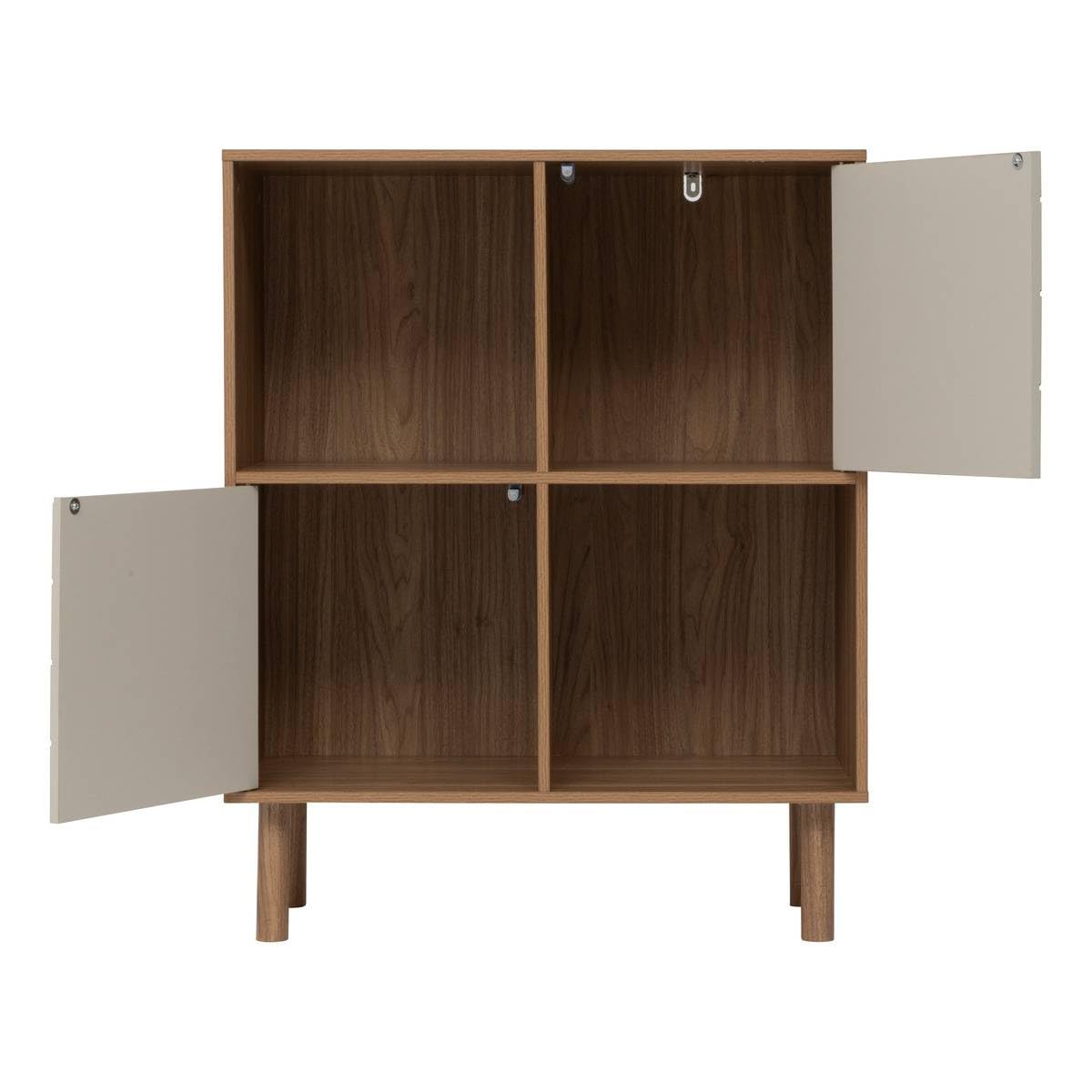 5 five simply smart 5five - etagère 4 Cases mix'n'Match Bois et Motif rayé