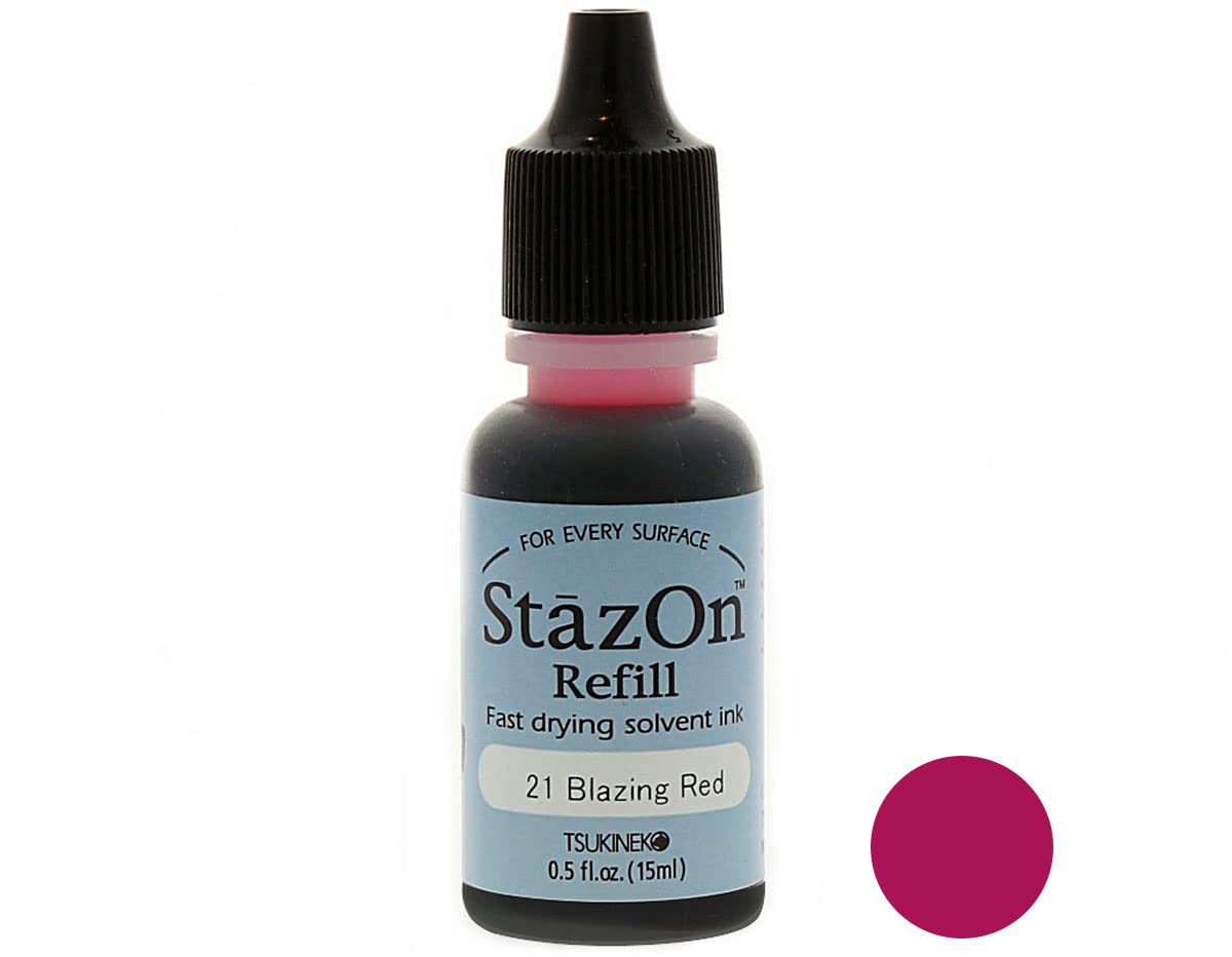 Tsukineko StazOn Re-Inker -Blazing Red