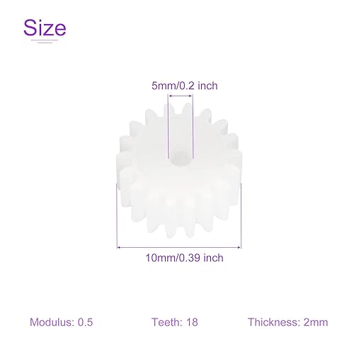 Miniatura 3 de DMiotech Paquete de 30 engranajes de plástico de 18 dientes, modelo 182A, engranajes helicoidales de plástico para automóviles de bricolaje, robots,