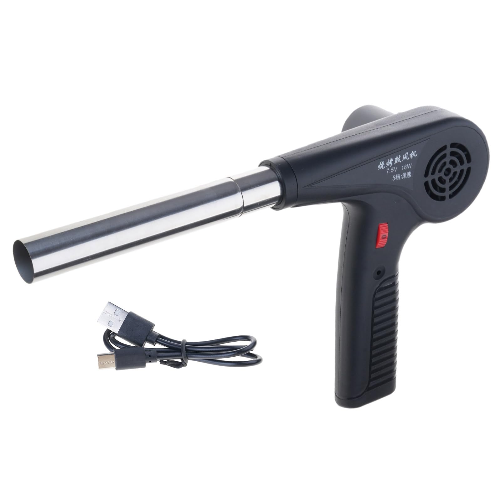 BBQ Air Movers Blower Fan 5V, Variable Speed Centrifugal Fan with Speed Controllers Camping Charcoal Starte Barbecue Blower